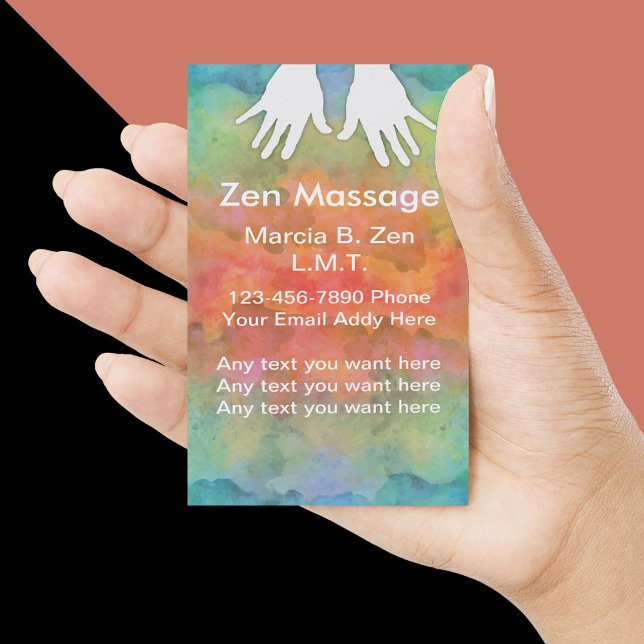 Carte De Visite Massage de zen (Créateur téléchargé)