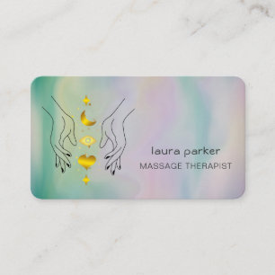 Carte De Visite Massage des mains de guérison Théérapiste Fitness