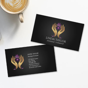 Carte De Visite Massage Holistique Thérapie Manuelle Guérisseur Én