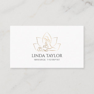 Carte De Visite Massage professionnel Thérapiste Lotus Spa Médical