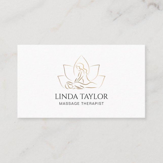 Carte De Visite Massage professionnel Thérapiste Lotus Spa Médical (Devant)