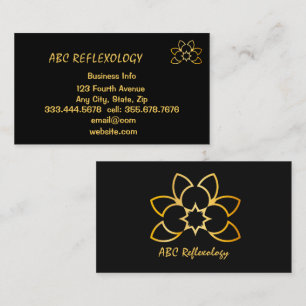 Carte De Visite MASSAGE REFLEXOLOGIE Holistique Alternative