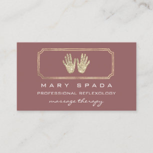 Carte De Visite Massage Réflexologie Parties scintillant mains Gol