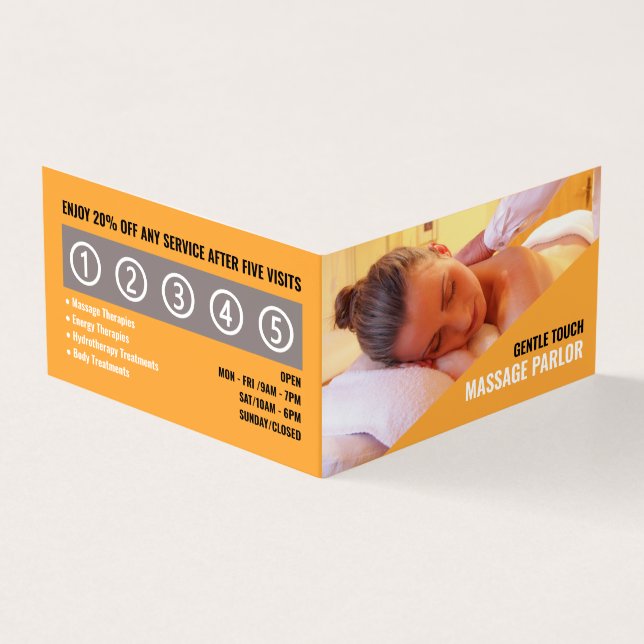 Carte De Visite Massage relaxant, Massage Thérapiste Parlante Loya (Extérieur)