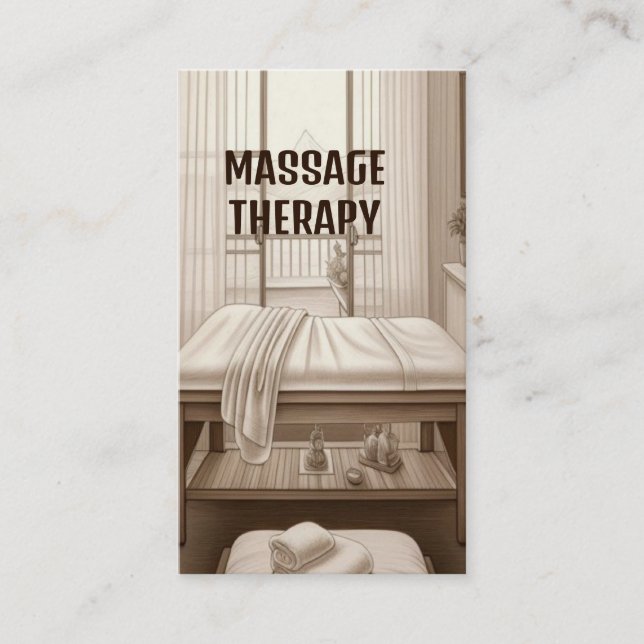 Carte De Visite Massage Salle Massage Thérapeute (Devant)