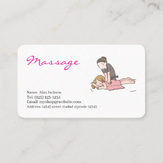 Carte De Visite massage services editable business card