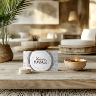 Carte De Visite Massage Shiatsu Style japonais Cercle chatoyant
