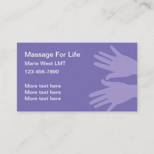 Carte De Visite Massage Simple Ou Physique