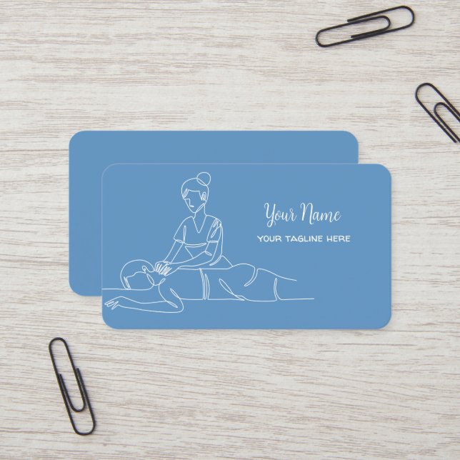 Carte De Visite Massage thaïlandais (Devant/Arrière en situation)