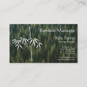 Carte De Visite Massage Thérapeute Rendez-vous dans la forêt de ba