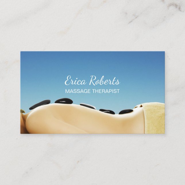 Carte De Visite Massage Thérapie Elégante Beauté Spa & Salon (Devant)