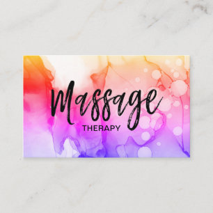 Carte De Visite *~* Massage Thérapie Massage Thérapie Code QR Logo