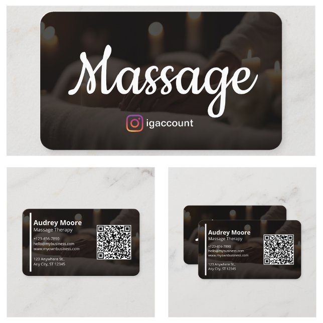 Carte De Visite Massage Thérapie Modèles Massage Thérapistes (Massage Therapy Templates Massage Therapists Business Card
)