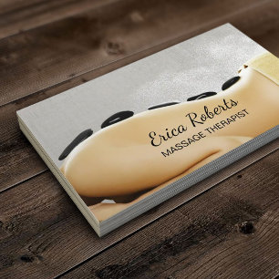 Carte De Visite Massage Thérapie Pierres Chaudes Beauté Spa Salon