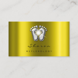 Carte De Visite Massage Thérapie Réflexologie Thérapie Argent Must