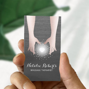 Carte De Visite Massage Thérapie Reiki Energie Healing Mains