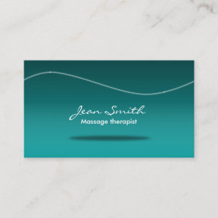 Carte De Visite Massage Thérapie Style Turquoise