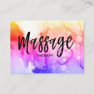 Carte De Visite *~* Massage Therapist Logo Massage Therapy Code QR