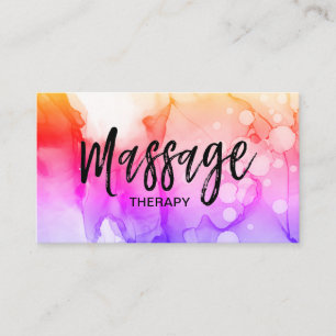Carte De Visite *~* Massage Therapist Massage Therapy Logo Code QR