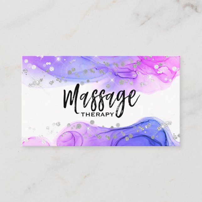 Carte De Visite ** Massage Therapist - Parties scintillant de mass (Devant)