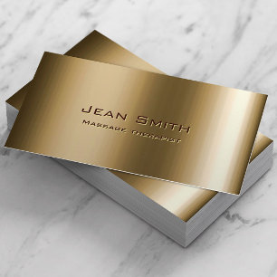 Carte De Visite Massage Thérapiste Métal Bronze