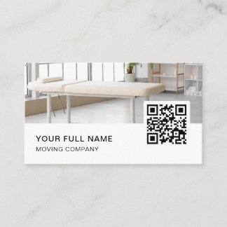 Carte De Visite Massage Thérapiste QR Code Logo Médias sociaux