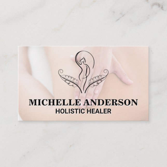 Carte De Visite Massage Thérapiste Travail | Logo du Spa (Devant)