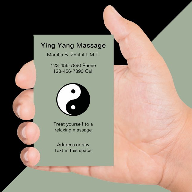 Carte De Visite Massage Ying Yang (Créateur téléchargé)