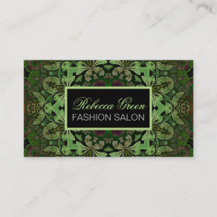 Carte De Visite massothérapeute holistique Yoga Green Mandala