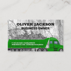 Carte De Visite Matériau brut du semi-remorque