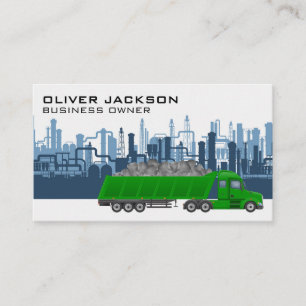 Carte De Visite Matériel de transport de camions de travail   Bâti