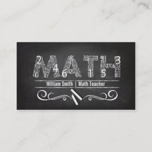 Carte De Visite Math Teacher