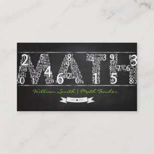 Carte De Visite Math Teacher Business card