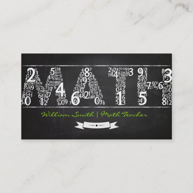 Carte De Visite Math Teacher Business card (Devant)
