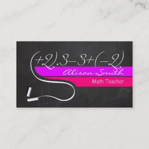 Carte De Visite Math Teacher Business card