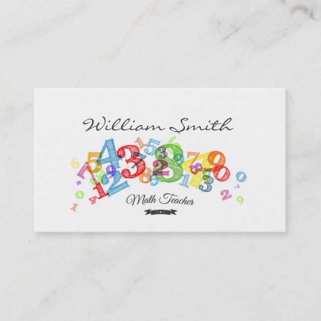 Carte De Visite Math Teacher Business card (Devant)