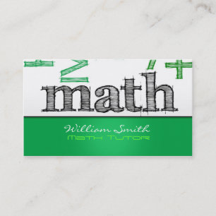 Carte De Visite Math tuteur