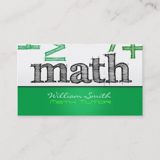 Carte De Visite Math tuteur (Devant)
