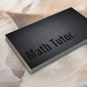 Carte De Visite Math Tutor Minimaliste Professionnel Noir
