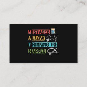 Carte De Visite Maths marrantes. Les Erreurs Permettent De Penser 