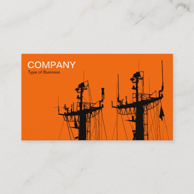 Carte De Visite Mats de navires - Orange (Devant)