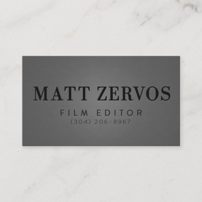 Carte De Visite Matt Zervos (Devant)
