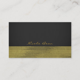 Carte De Visite Matte Gold Modern Glam Sequins Chic Elegant
