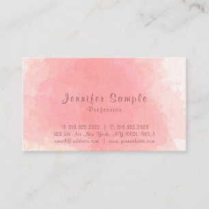 Carte De Visite Matte standard de plaine rose professionnelle
