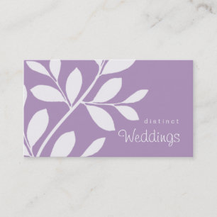Carte De Visite Mauve de wedding planner de branche d'arbre de