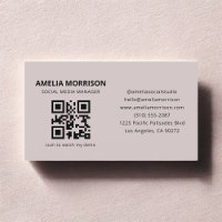 Mauve QR Code minimaliste Professionnel