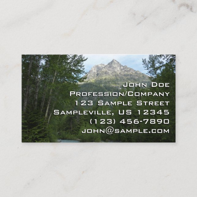 Carte De Visite McDonald Creek au parc national des Glaciers (Devant)