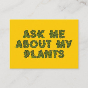 Carte De Visite Me Demander À Propos De Mon Pour Plantes
