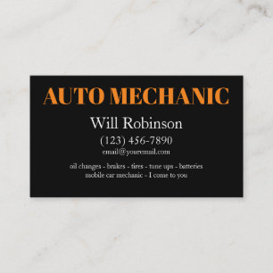 Carte De Visite Mécanicien automobile mobile moderne simple