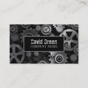 Carte De Visite Mécanique de construction industrielle rustique